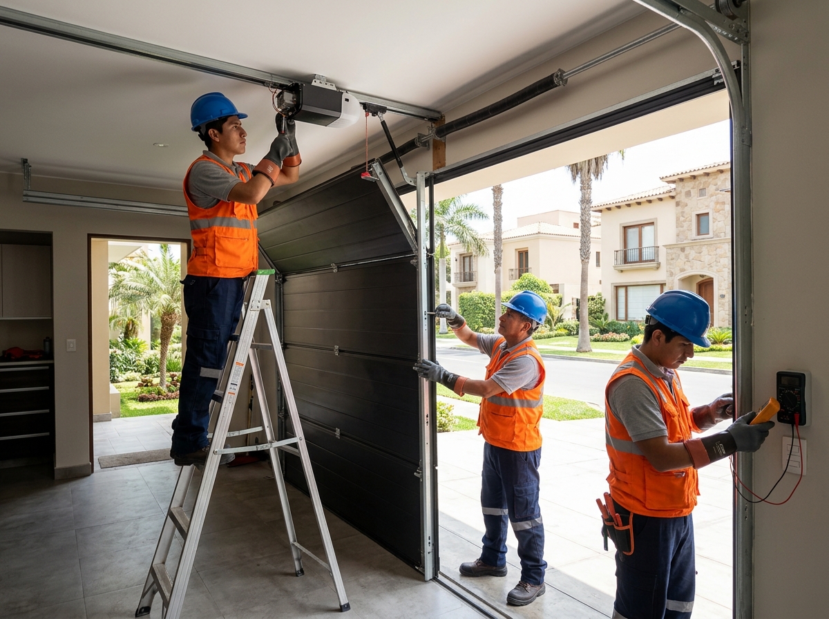 Instalación de puerta de garaje en Carabayllo